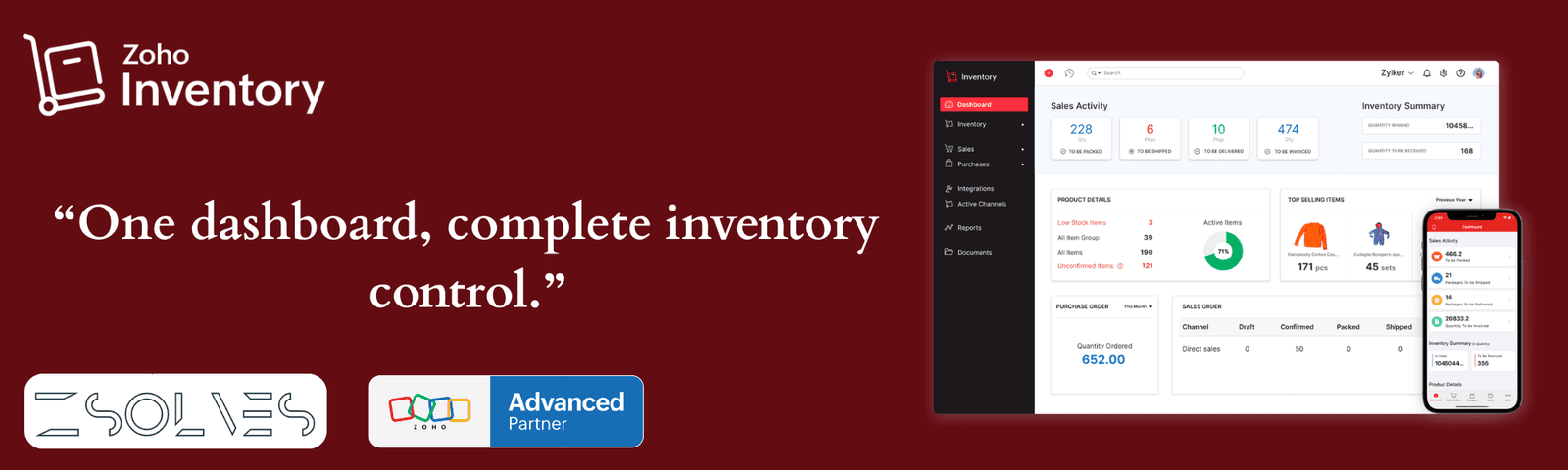 Zoho Inventory - Inventory Overview:-